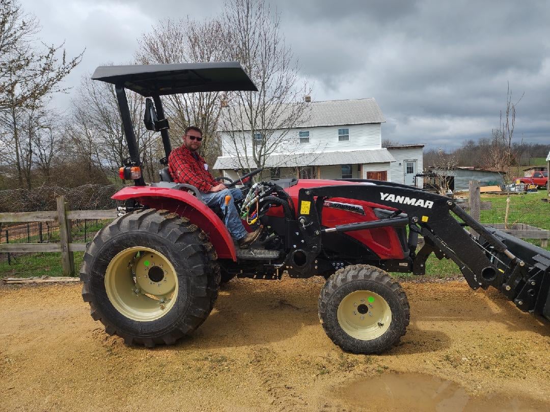 Display of a Yanmar tractor
